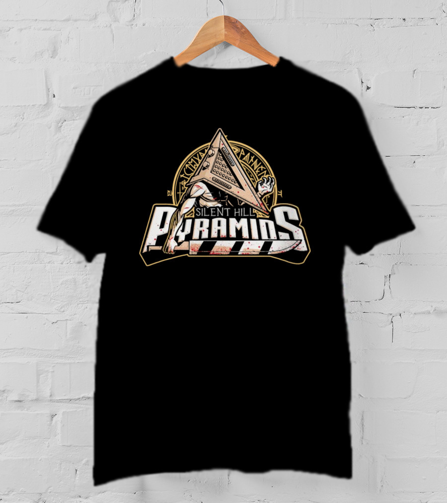 Silent Hill Pyramids Pyramid Head Horror Game Icon Text T-Shirt