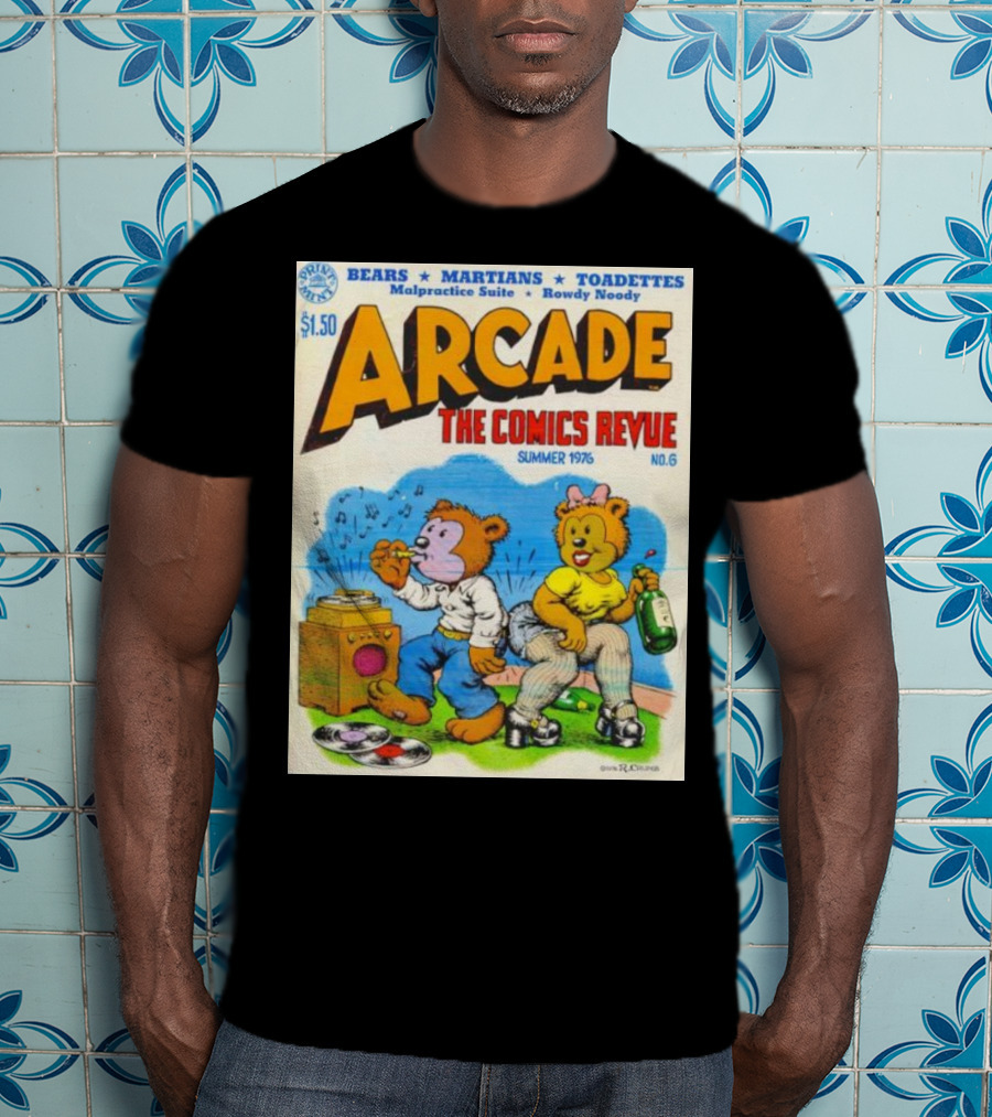 Arcade The Comics Revue Bears Martians Toadettes Summer 1976 No. 6 Malpractice Suite Rowdy Noody T-Shirt