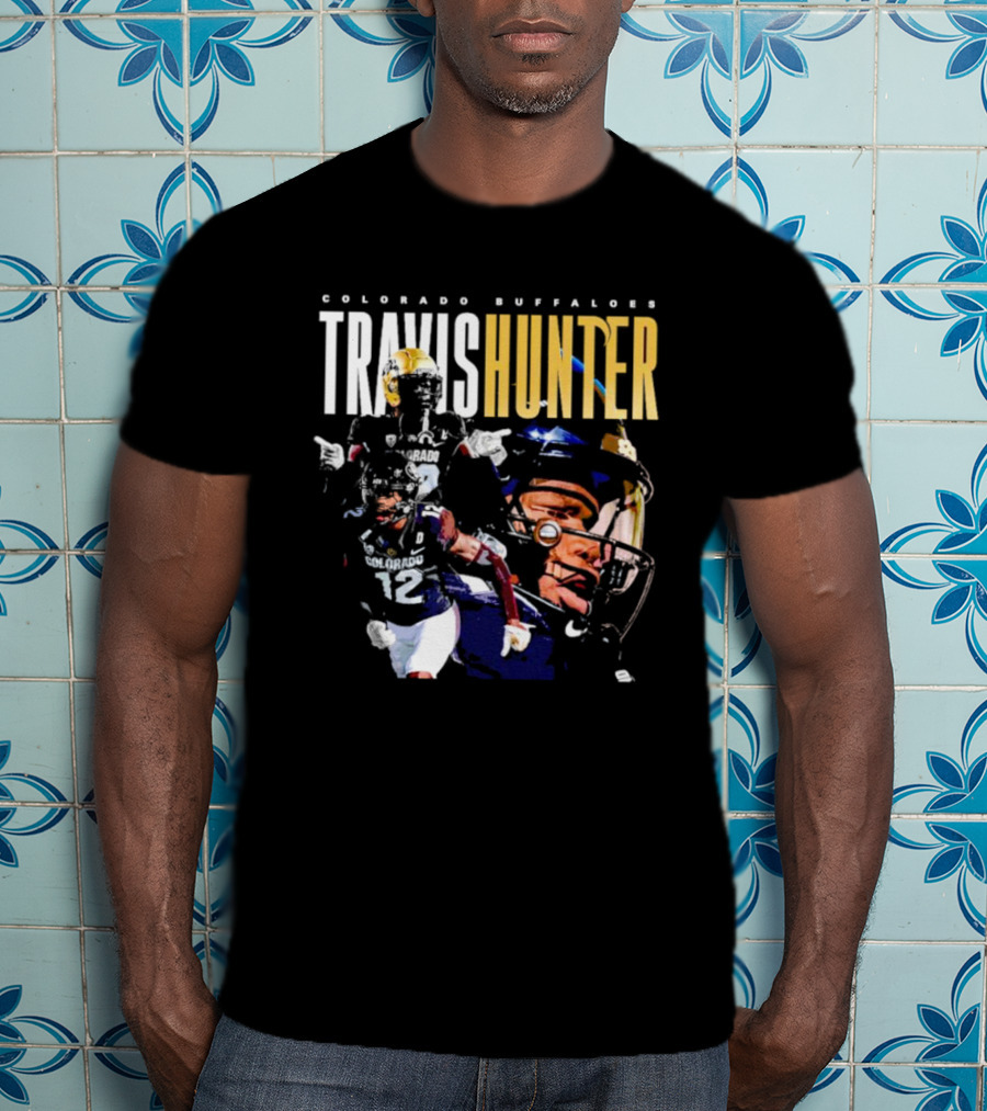 Colorado Buffaloes Travis Hunter Football Player Collage T-Shirt