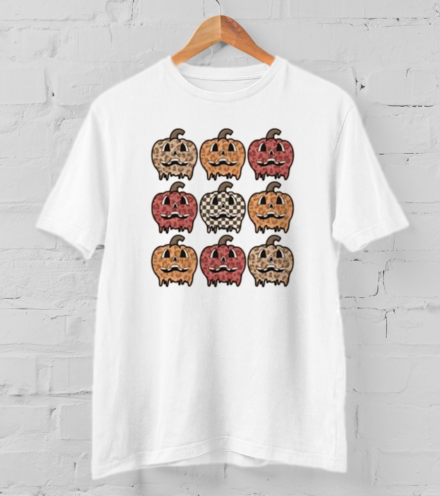 Cute Halloween Pumpkin Pattern T-Shirt
