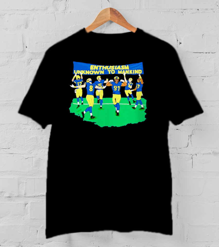 Michigan Wolverines Enthusiasm Unknown To Mankind Football Players Celebrating T-Shirt