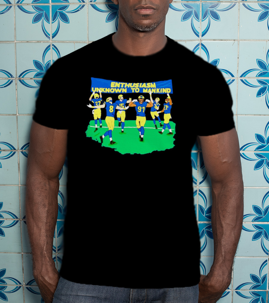Michigan Wolverines Enthusiasm Unknown To Mankind Football Players Celebrating T-Shirt