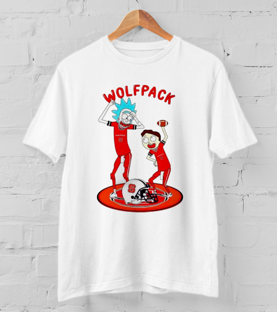 NC State Wolfpack Rick And Morty Football Dance Party T-Shirt
