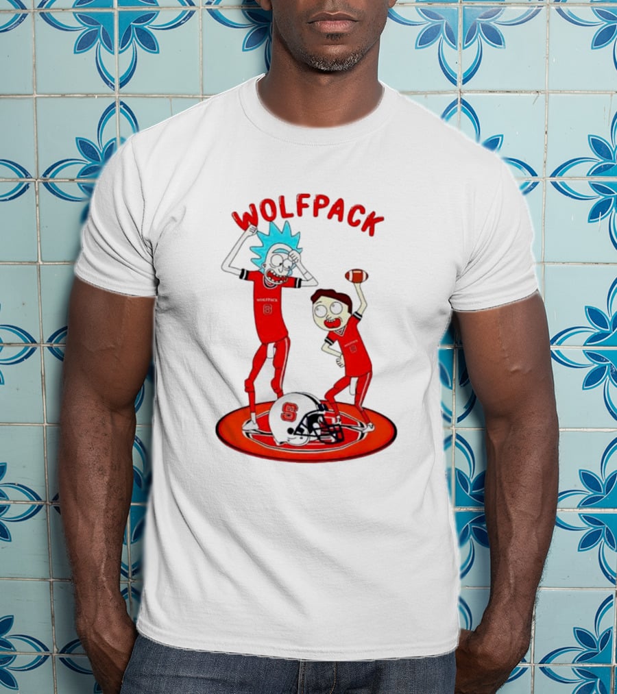NC State Wolfpack Rick And Morty Football Dance Party T-Shirt