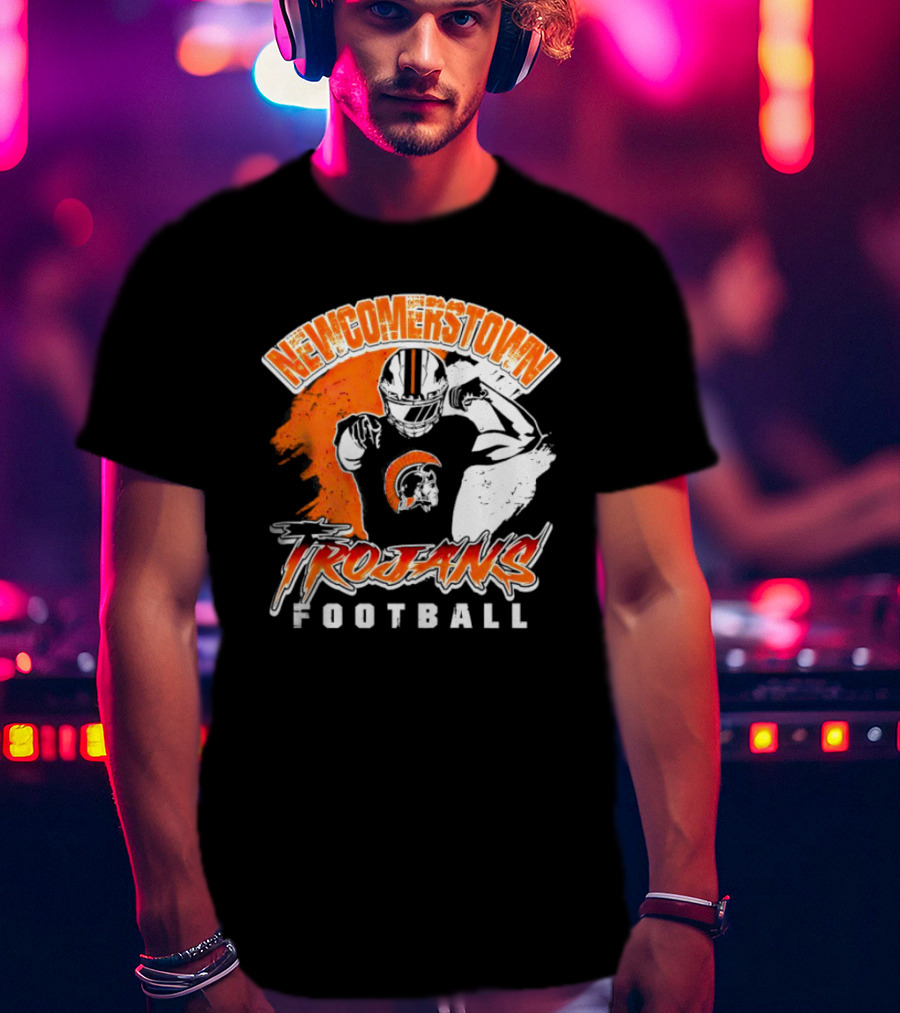 Newcomerstown Trojans Football Fierce Spirit And Helmet T-Shirt