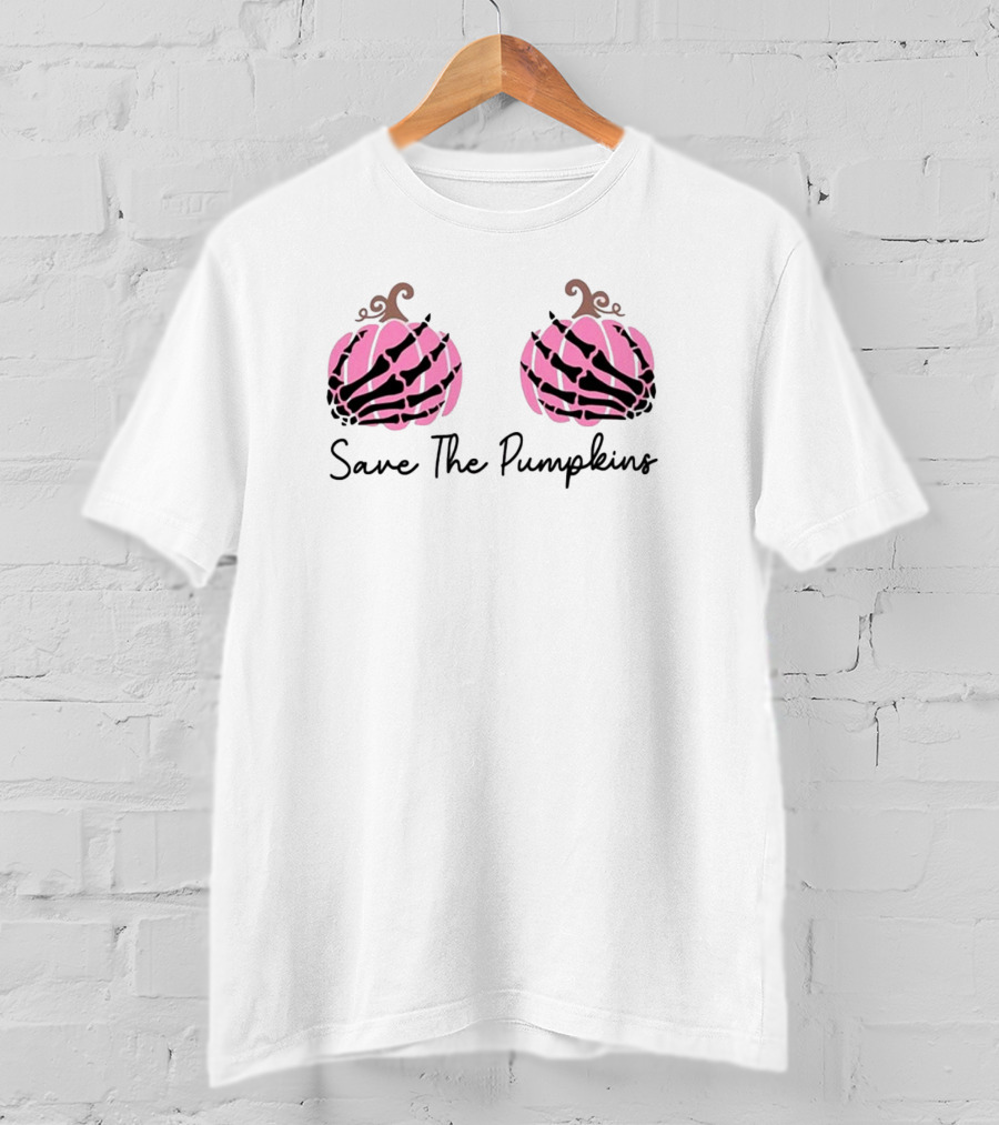 Save The Pumpkins Breast Cancer Survivor Awareness T-Shirt