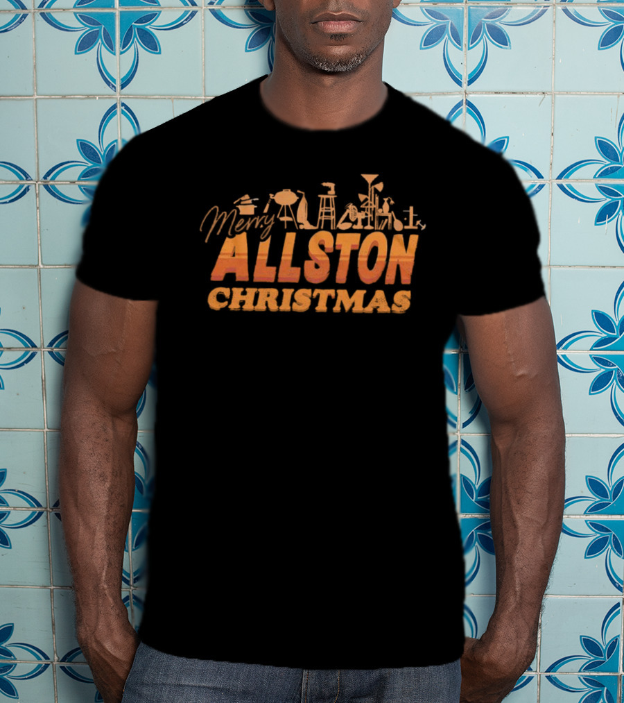 Merry Allston Christmas Silhouette Icons T-Shirt
