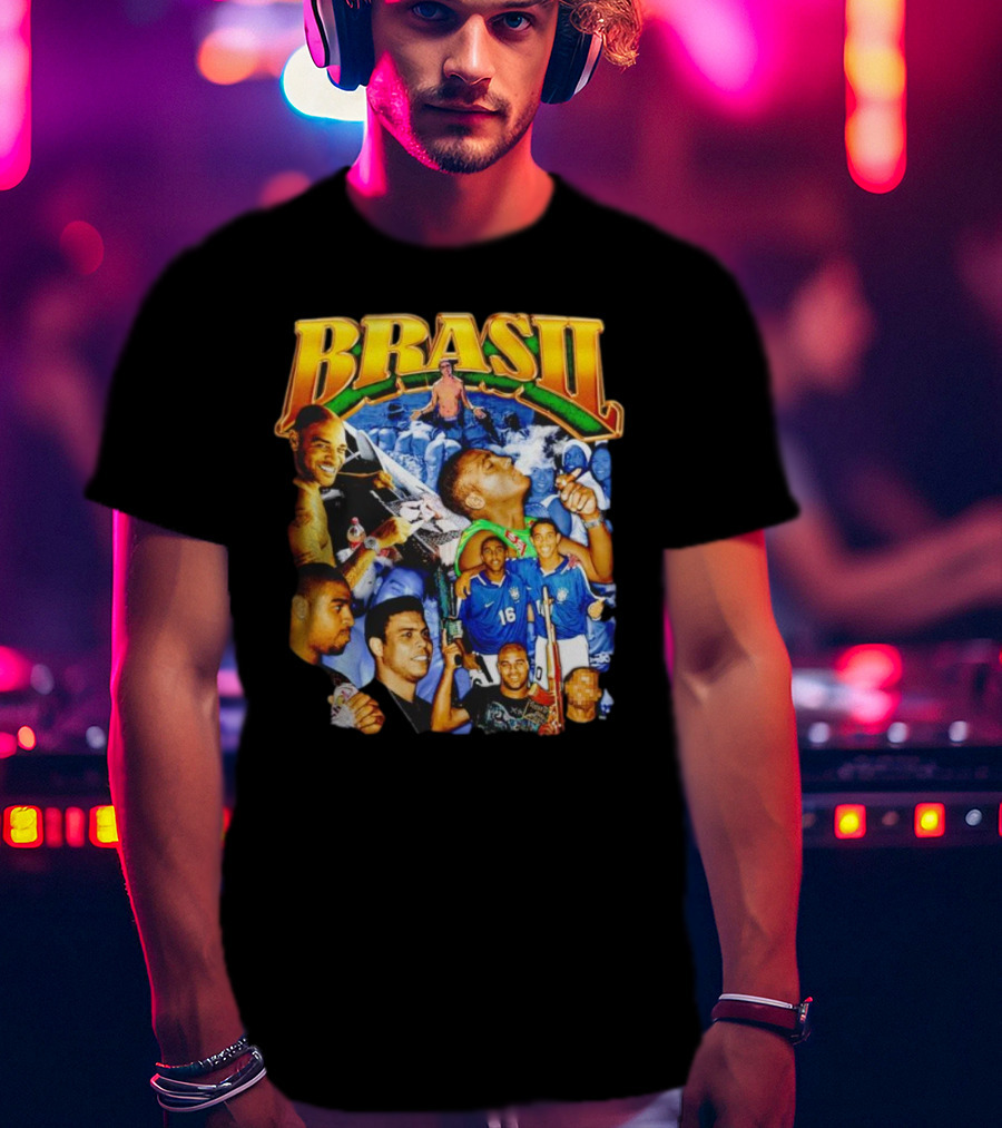 BRASIL Soccer Celebration Icons And Fans T-Shirt