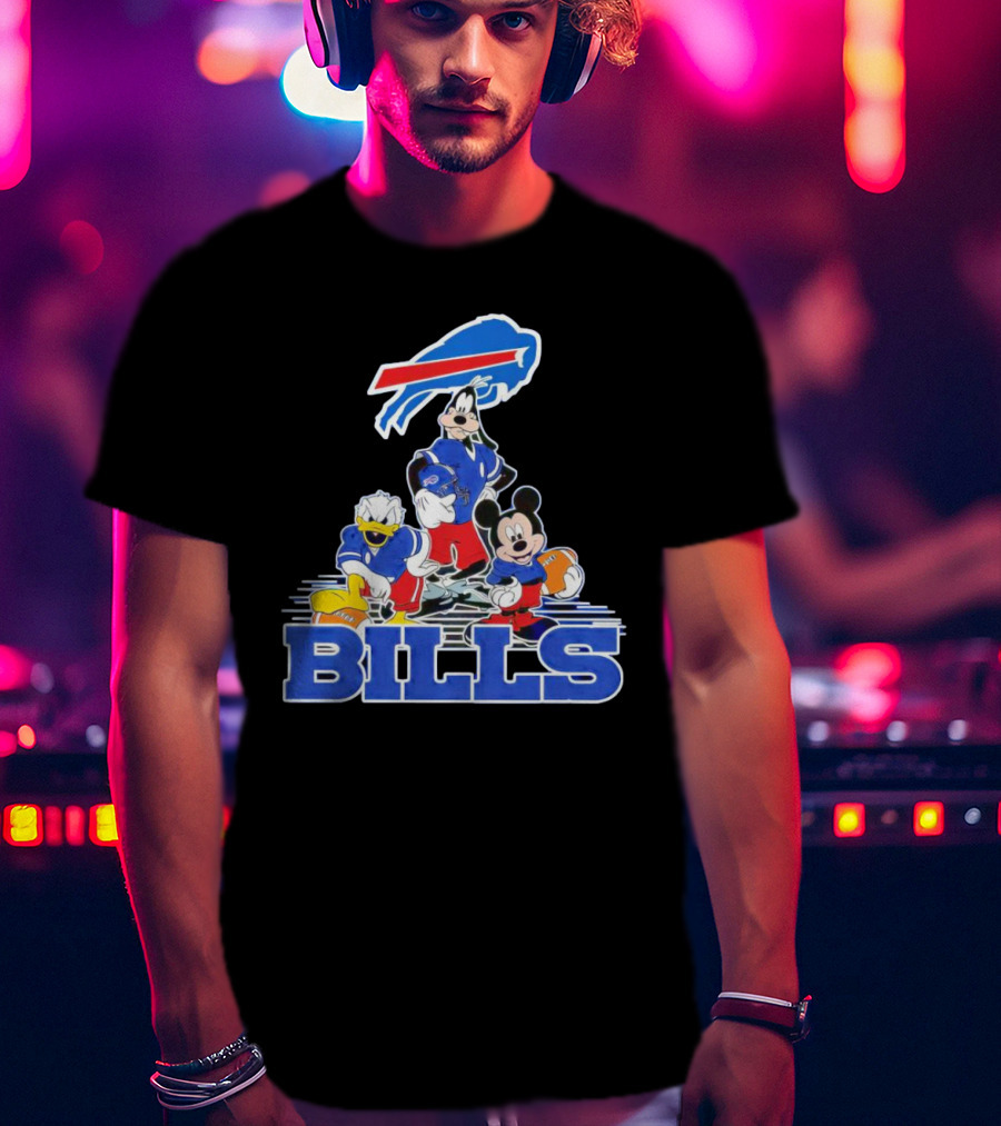Mickey Mouse Characters Buffalo Bills NFL Sports T-Shirt