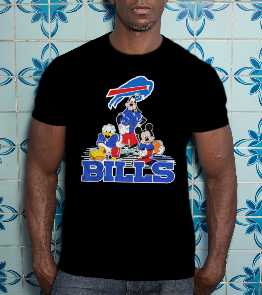 Mickey Mouse Characters Buffalo Bills NFL Sports T-Shirt