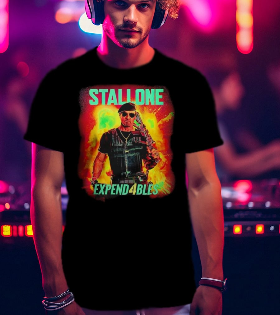 STALLONE Expend4bles Explosion Action Hero T-Shirt