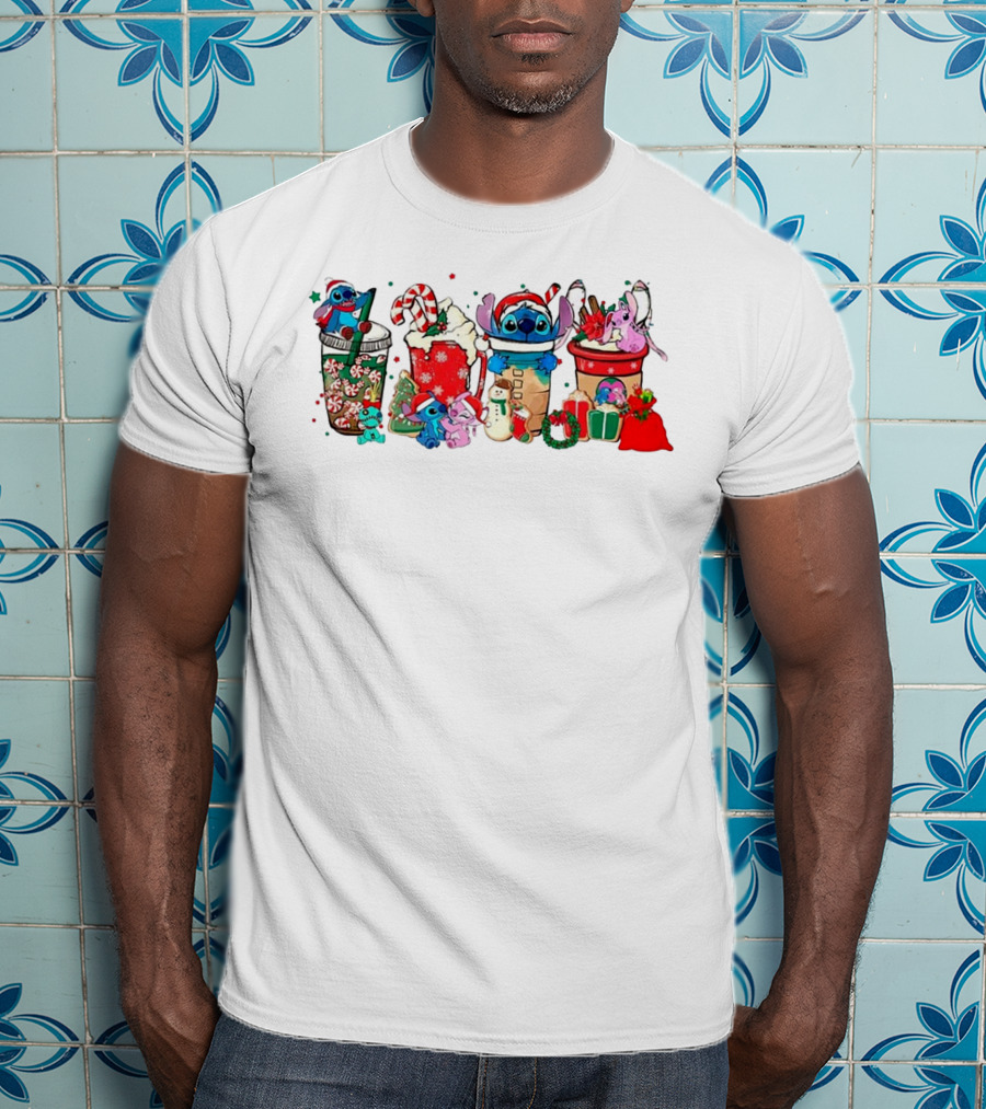 Blue Monster Angel Christmas Coffee Ugly Xmas Cups And Gifts T-Shirt