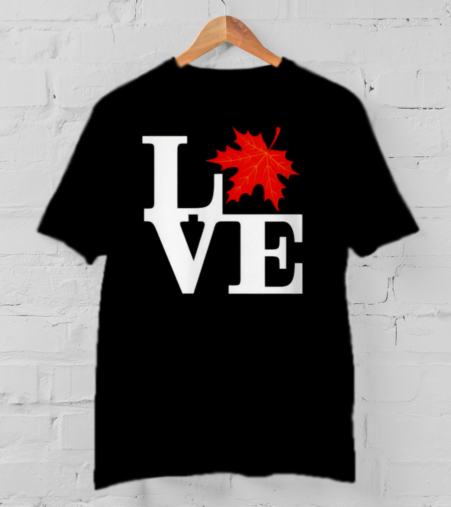 I Love Fall Season Leaf T-Shirt