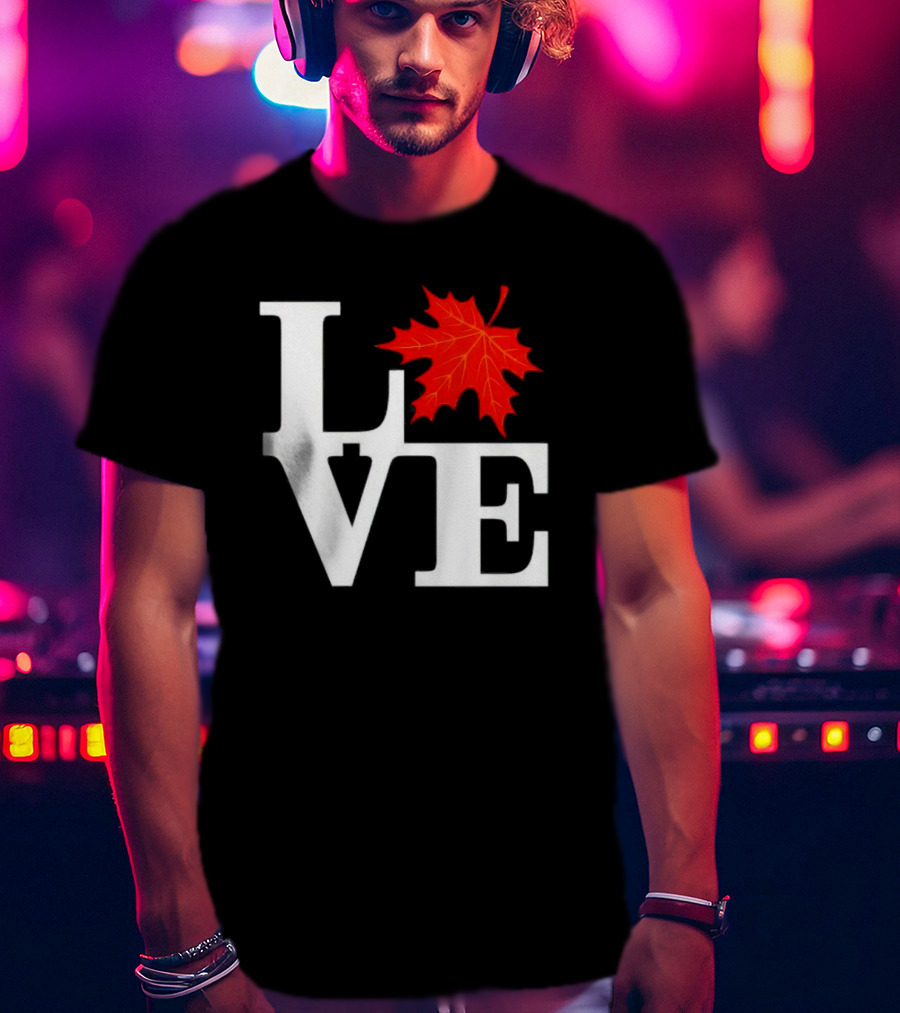 I Love Fall Season Leaf T-Shirt