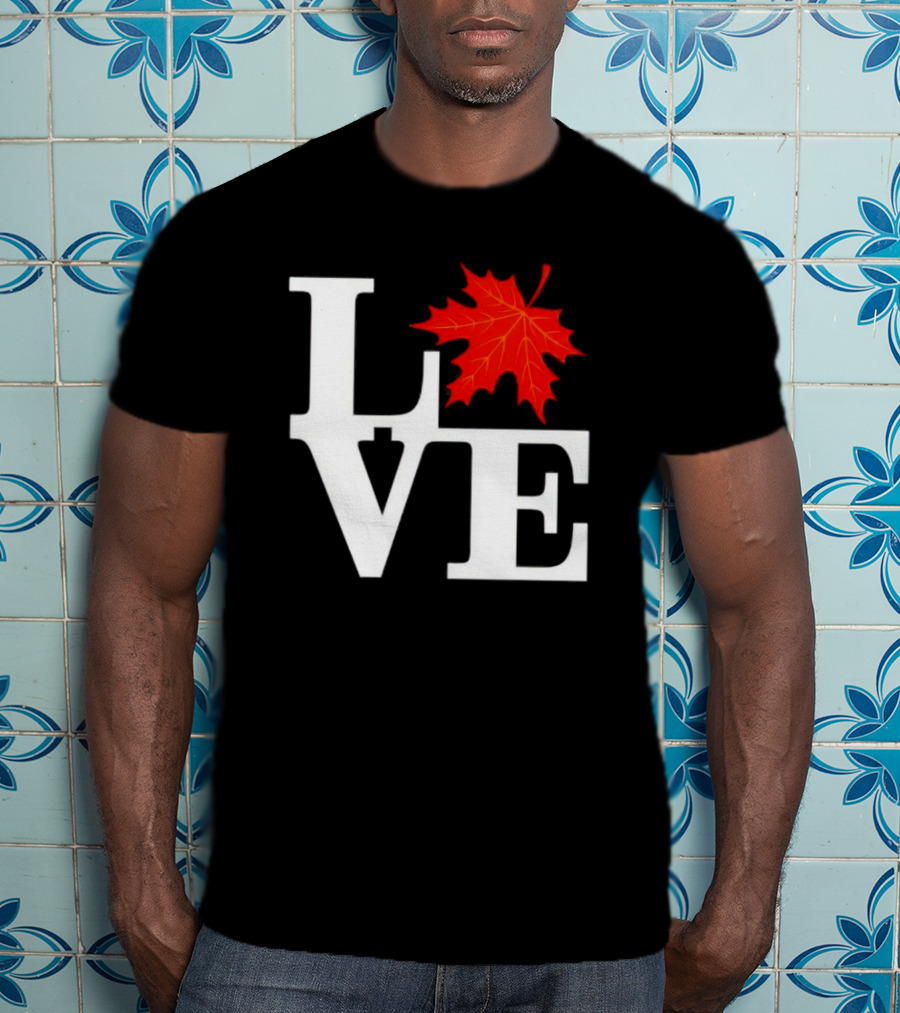 I Love Fall Season Leaf T-Shirt