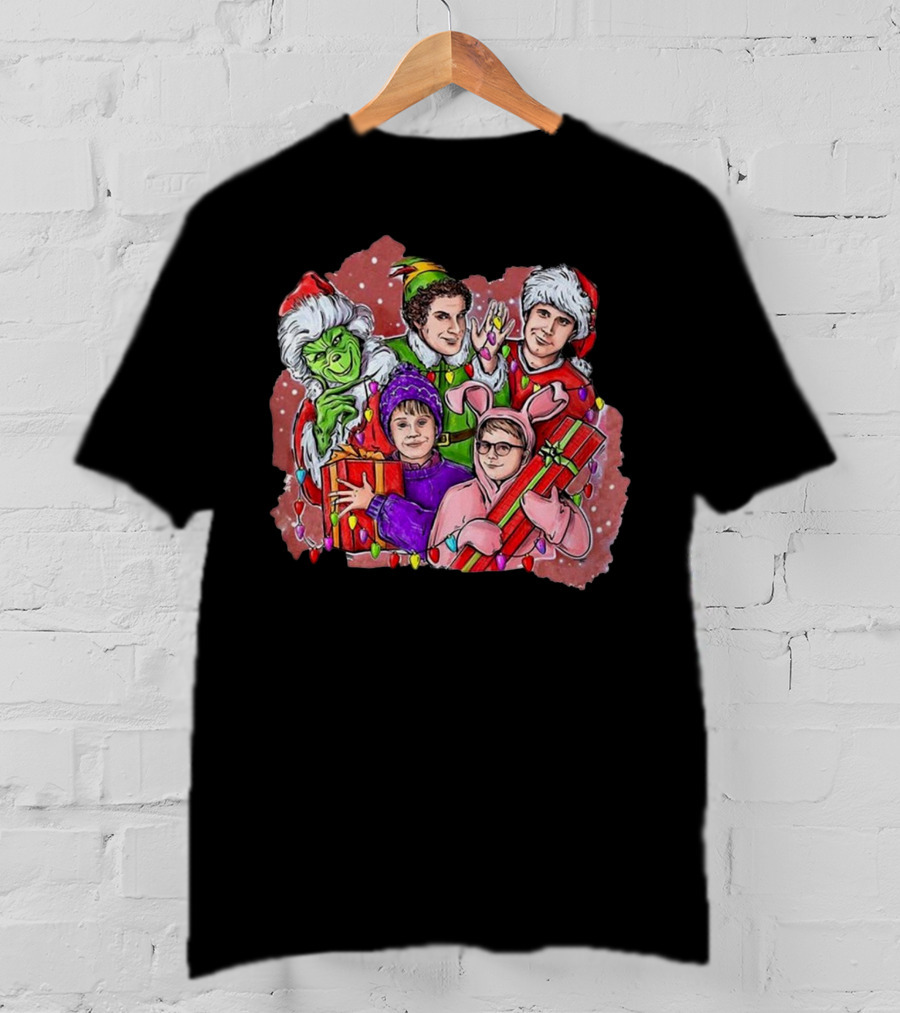 Ralphie Buddy Griswold Hobbs Christmas Movie Characters T-Shirt