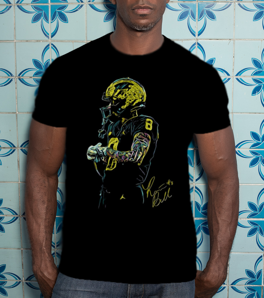 Ronnie Bell RB8 Signature Football Player Neon T-Shirt
