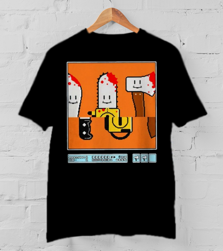 Roulette Halloween Retro Pixel Art Horror Icons T-Shirt