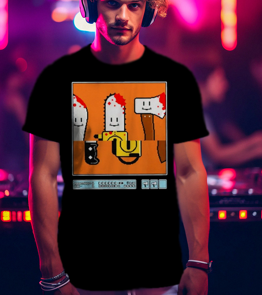 Roulette Halloween Retro Pixel Art Horror Icons T-Shirt