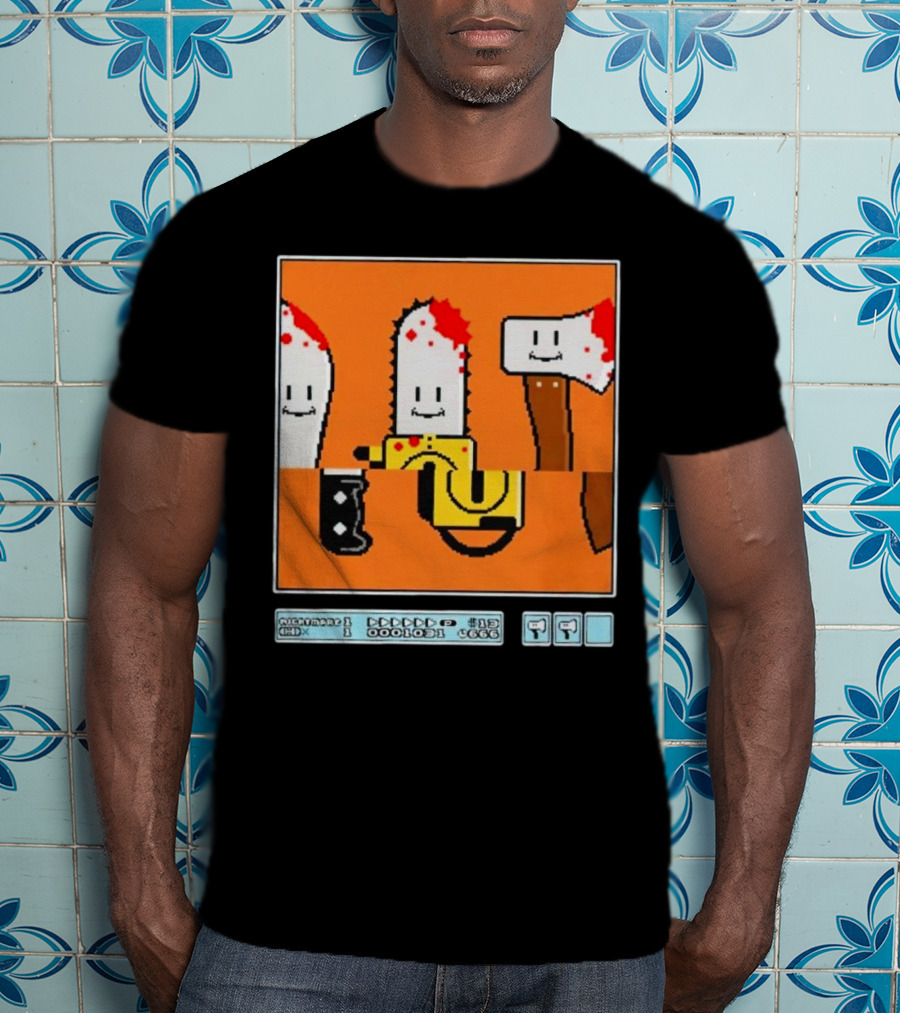 Roulette Halloween Retro Pixel Art Horror Icons T-Shirt
