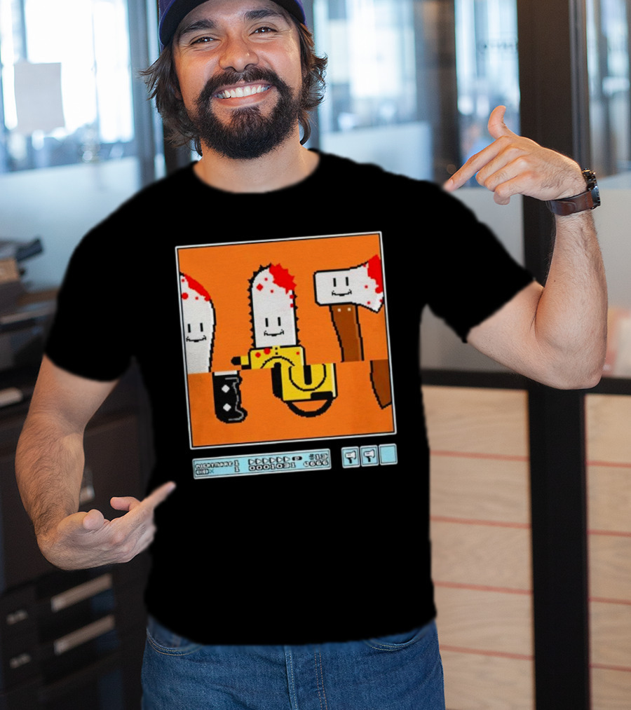 Roulette Halloween Retro Pixel Art Horror Icons T-Shirt