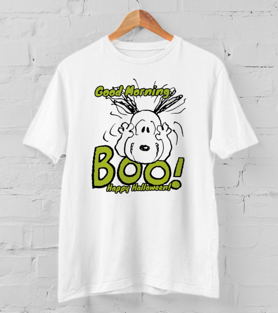 Good Morning Boo Happy Halloween Snoopy T-Shirt