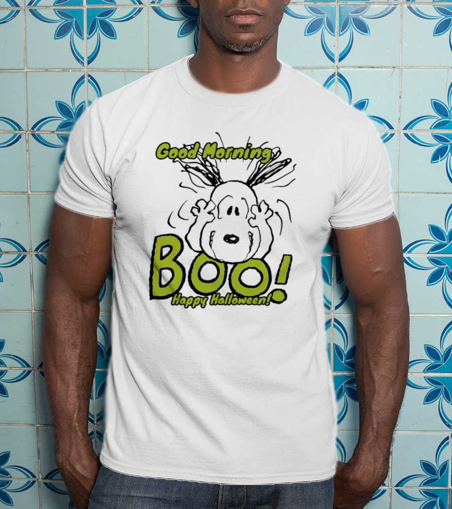 Good Morning Boo Happy Halloween Snoopy T-Shirt