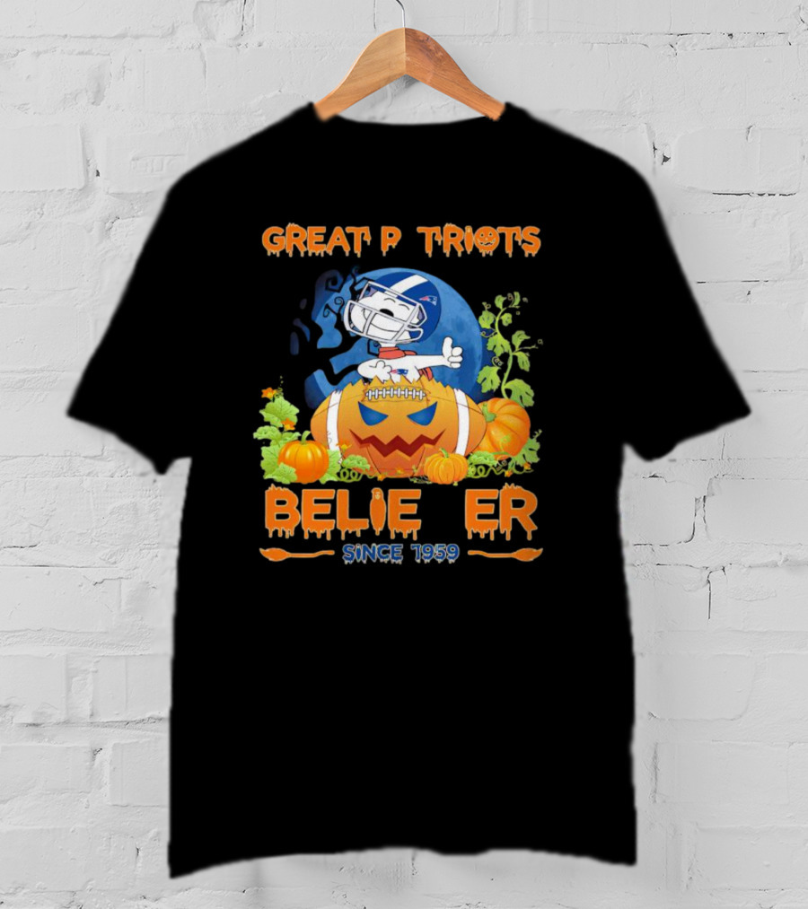 Great Patriots Believer Snoopy Halloween Since 1959 T-Shirt