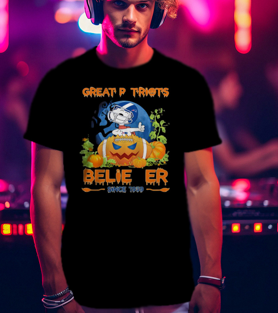 Great Patriots Believer Snoopy Halloween Since 1959 T-Shirt