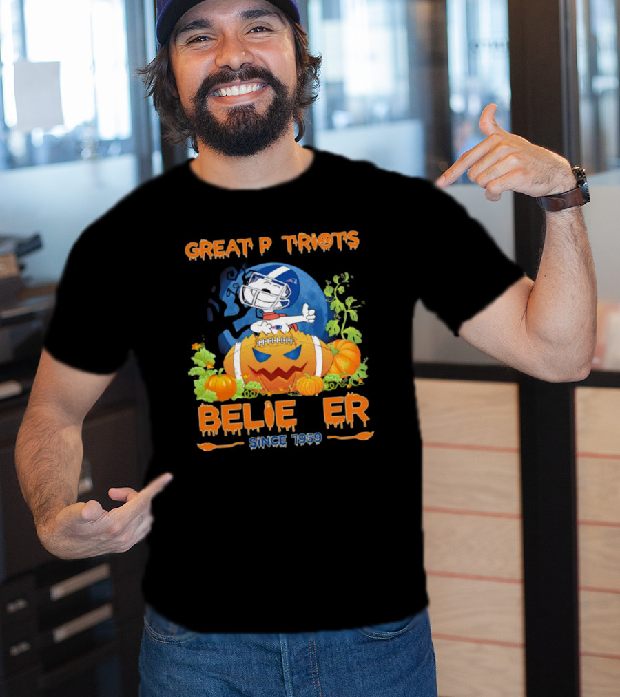 Great Patriots Believer Snoopy Halloween Since 1959 T-Shirt