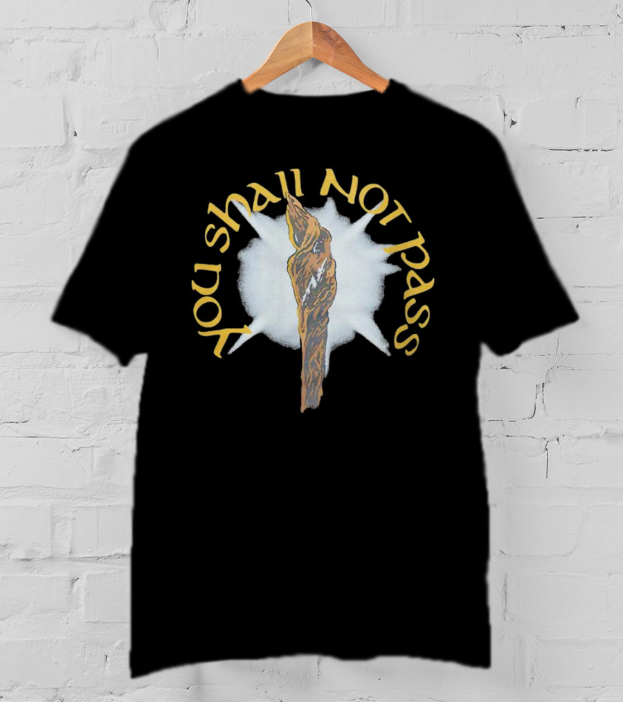 You Shall Not Pass Wizard Staff And White Starburst T-Shirt