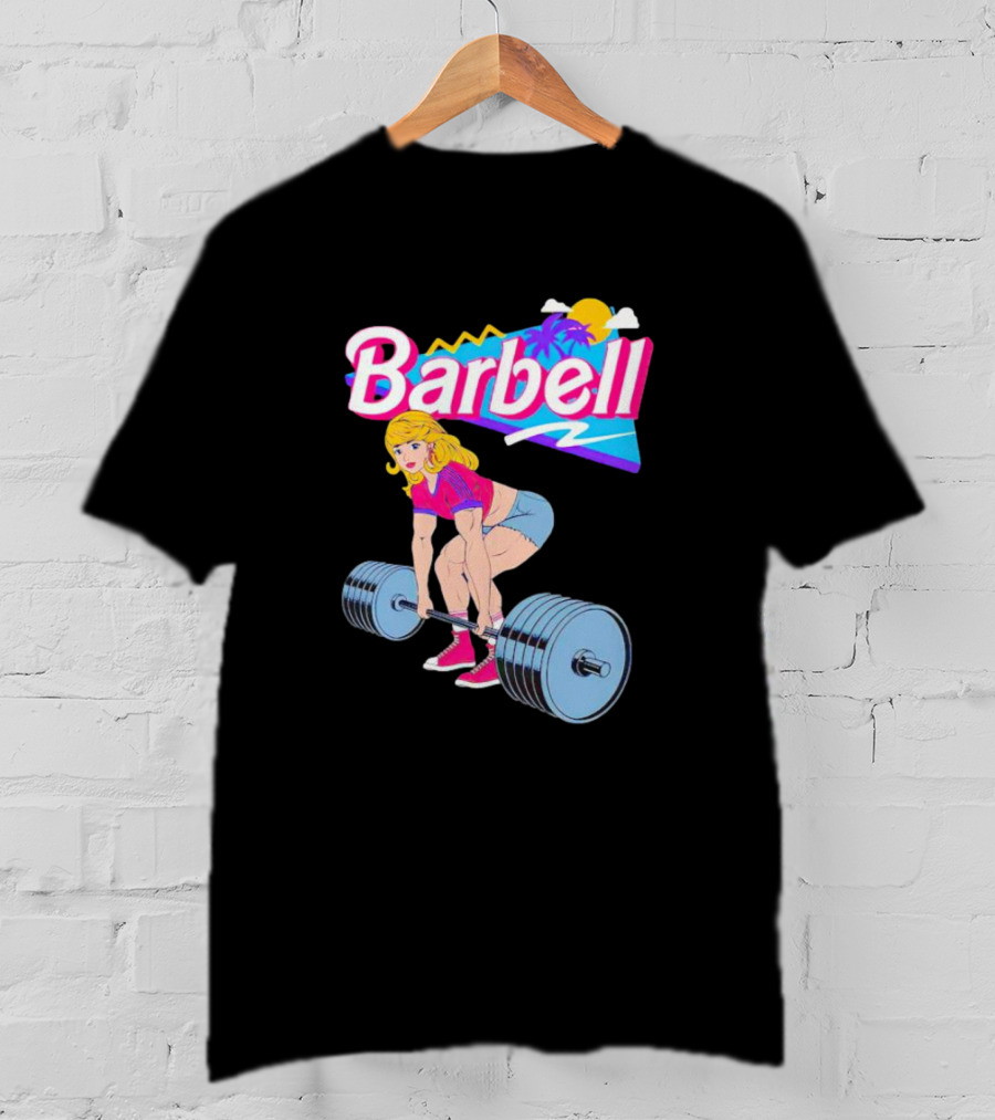 Barbie Barbell Gymer Retro Fitness T-Shirt