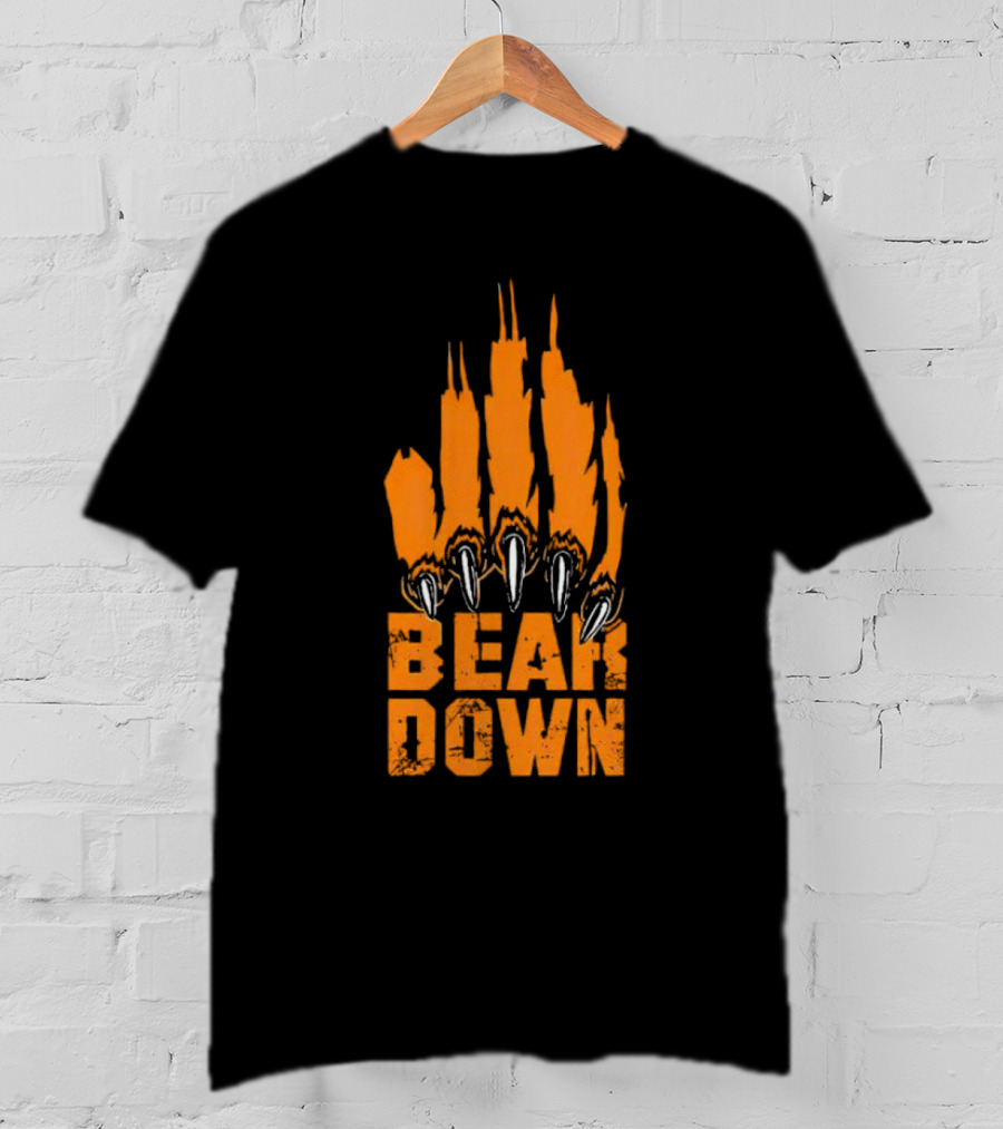 Bear Down Chicago Bears Claw Skyline T-Shirt