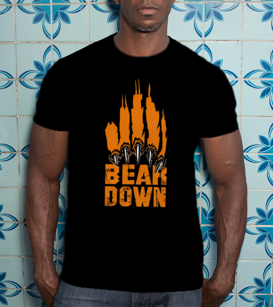 Bear Down Chicago Bears Claw Skyline T-Shirt