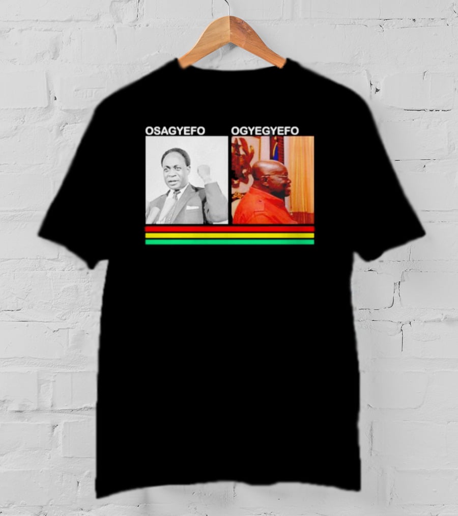 Osagyefo Ogyegyefo With Red Yellow Green Stripes T-Shirt