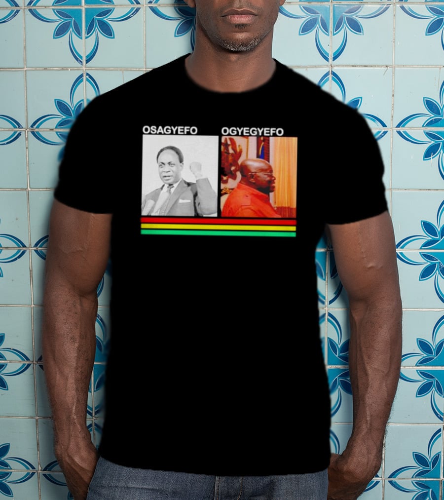 Osagyefo Ogyegyefo With Red Yellow Green Stripes T-Shirt