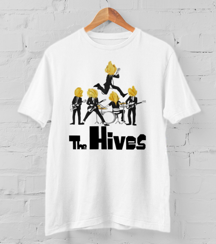 The Hives Band Silhouette With Yellow Heads T-Shirt