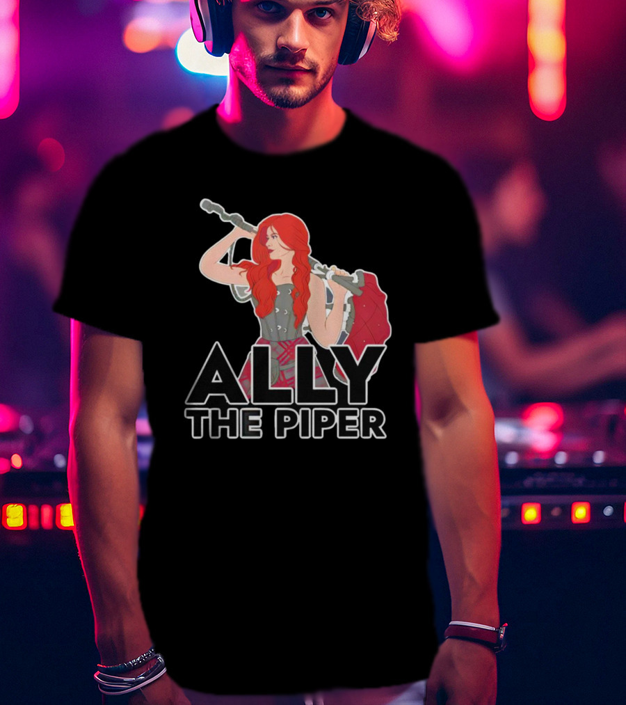 Ally The Piper Scottish Bagpipe Musician Redhead T-Shirt