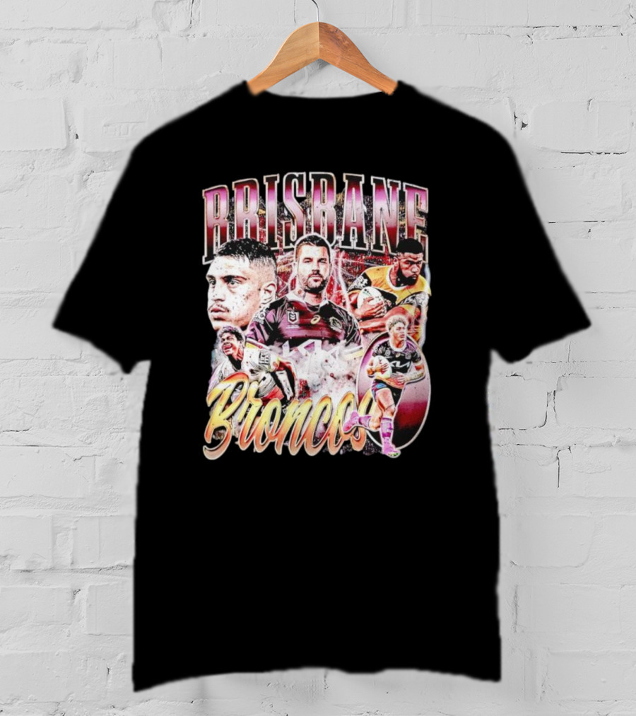 Brisbane Broncos Player Celebration Montage T-Shirt