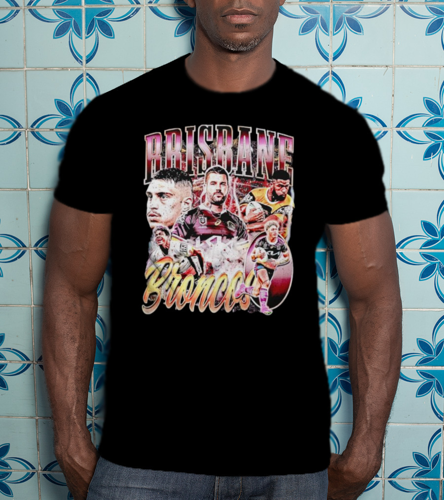 Brisbane Broncos Player Celebration Montage T-Shirt