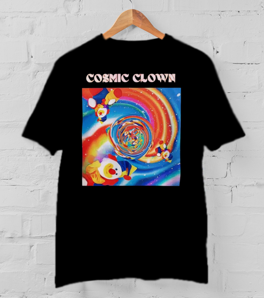 Cosmic Clown Whirlwind Of Colorful Jesters T-Shirt