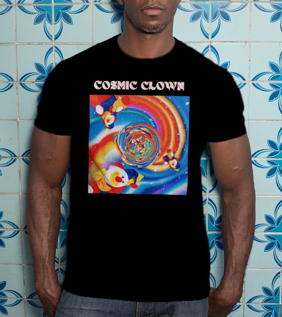 Cosmic Clown Whirlwind Of Colorful Jesters T-Shirt