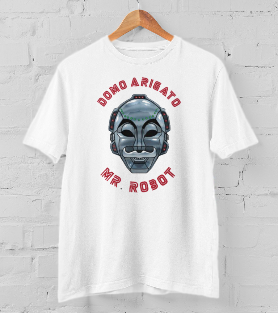 Domo Arigato Mr Robot Mask T-Shirt