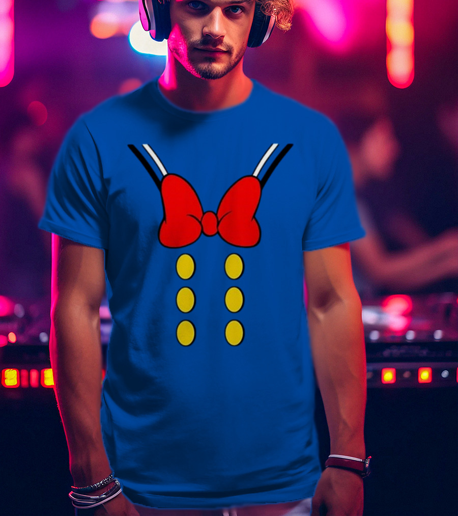 Donald Duck Halloween Minnie Mouse Bow And Buttons T-Shirt