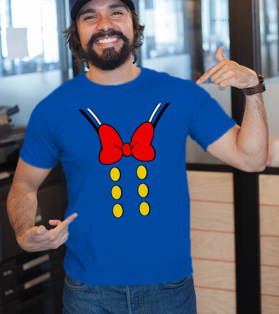 Donald Duck Halloween Minnie Mouse Bow And Buttons T-Shirt