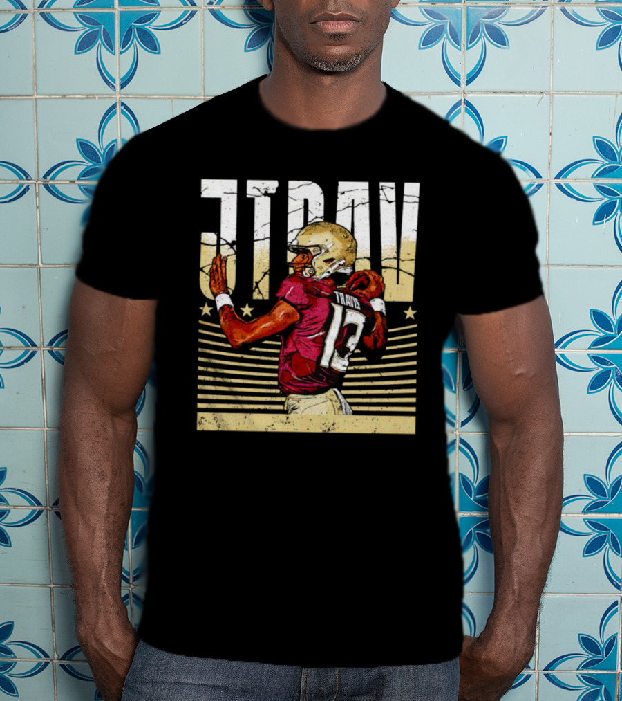 JTrav Jordan Travis Football Stars Stripes T-Shirt