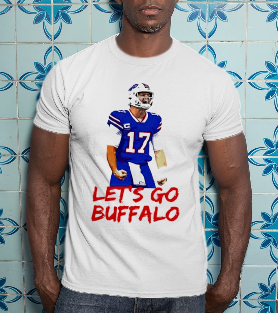 Let's Go Buffalo 17 Josh Allen Buffalo Bills T-Shirt