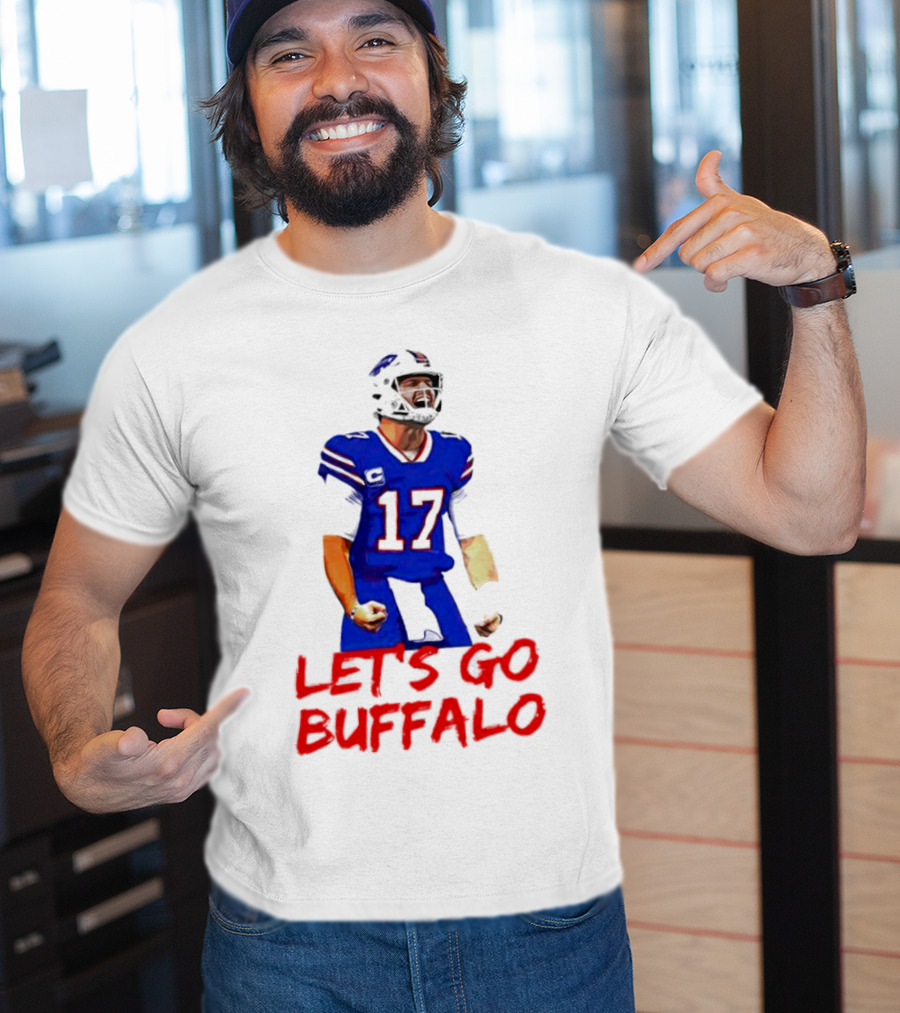 Let's Go Buffalo 17 Josh Allen Buffalo Bills T-Shirt