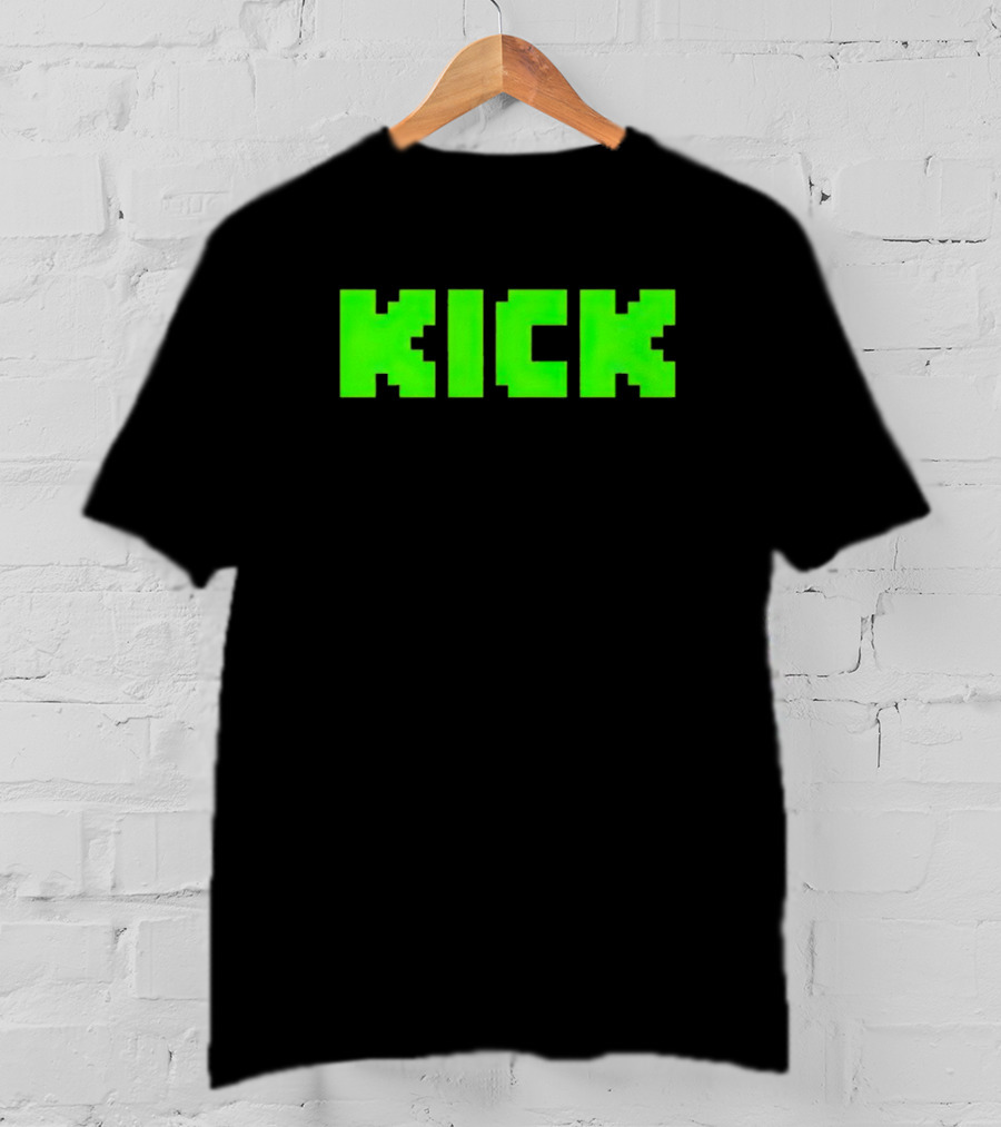 Kick Green Logo Pixel T-Shirt