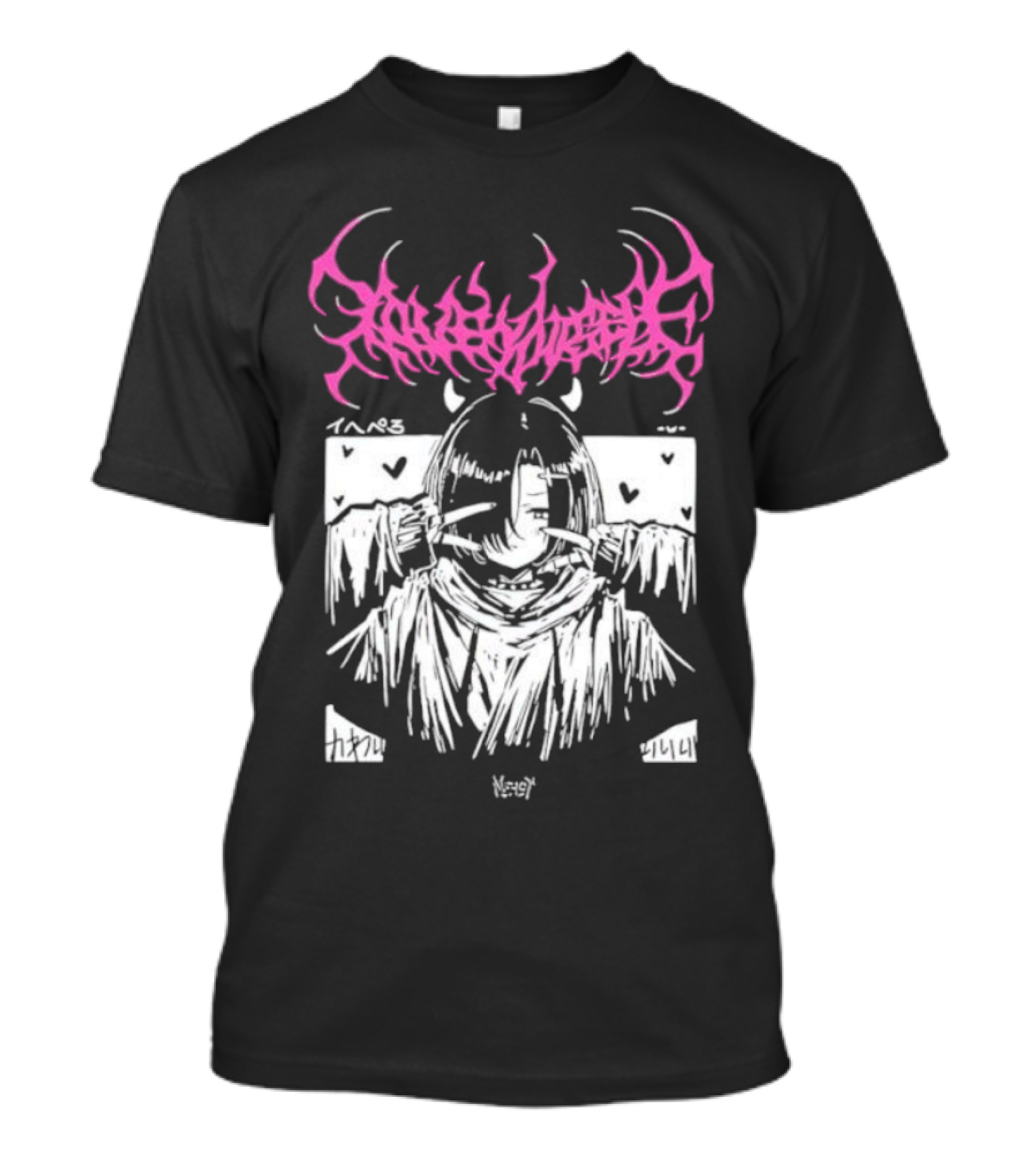 Lobsteranian Loveyourself Manga Style Character With Hearts T-Shirt